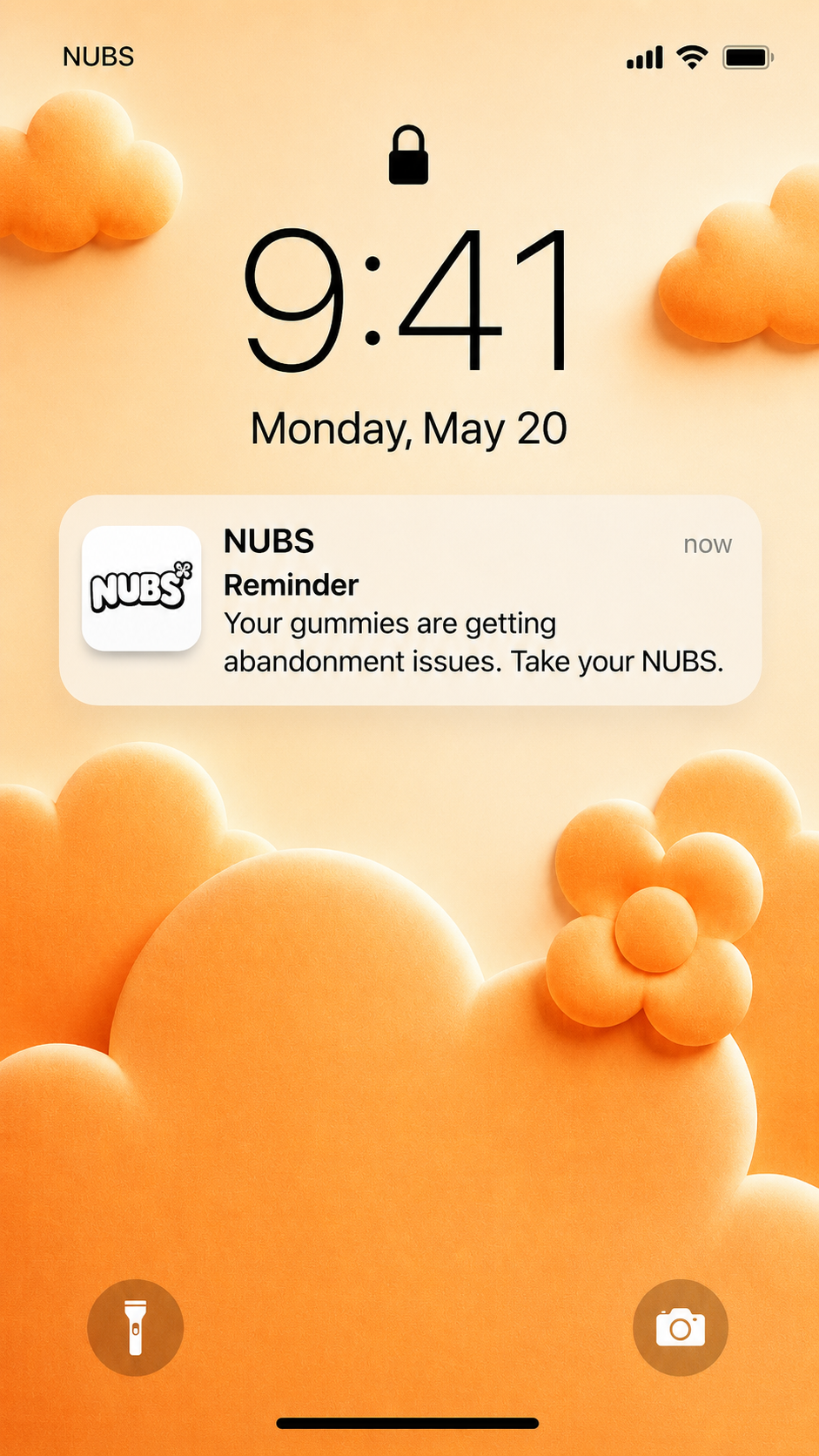 NUBS daily reminder lockscreen